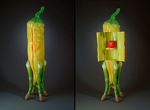 Banana Pepper Cabinet with Seeds and Fruit by Craig Nutt
